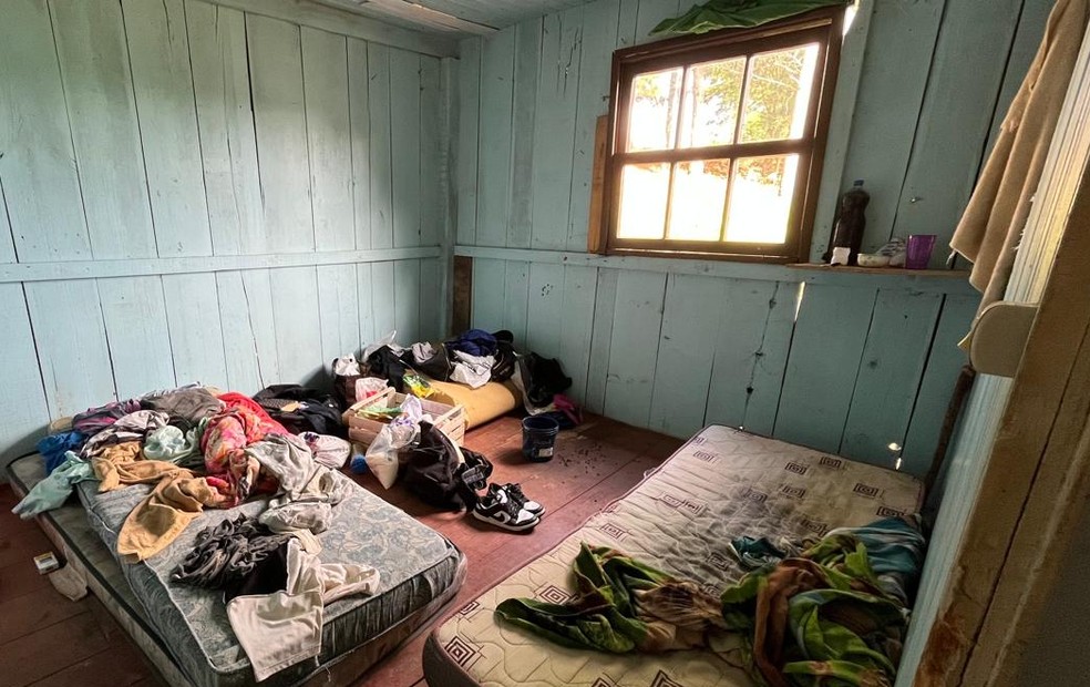 Alojamento onde eram mantidos trabalhadores em São Marcos — Foto: Foto: Ministério Público do Trabalho/Divulgação