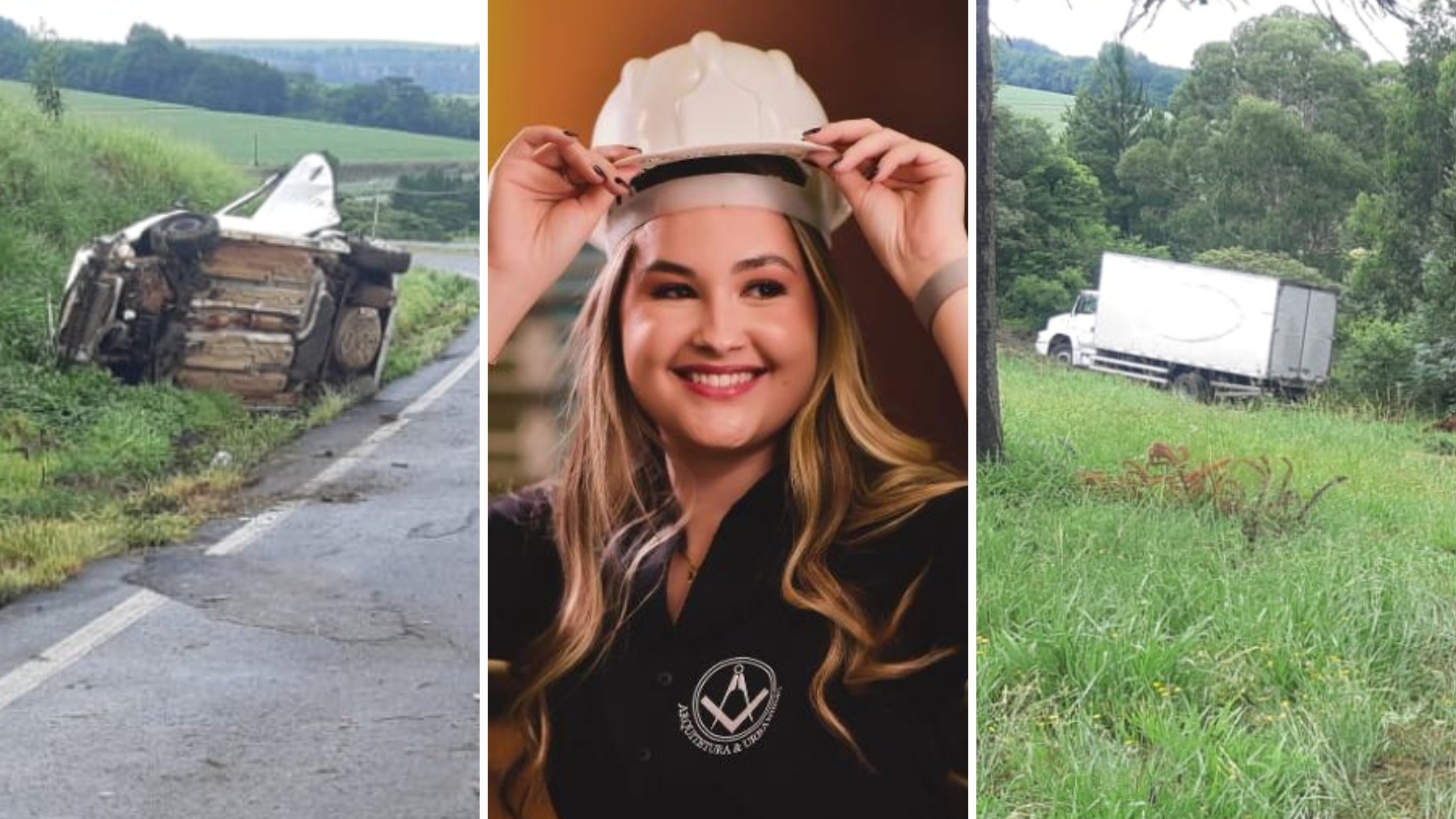 Polícia investiga acidente em que carro capotou e casal foi atropelado após sair do veículo no PR; jovem morreu e marido dela está internado