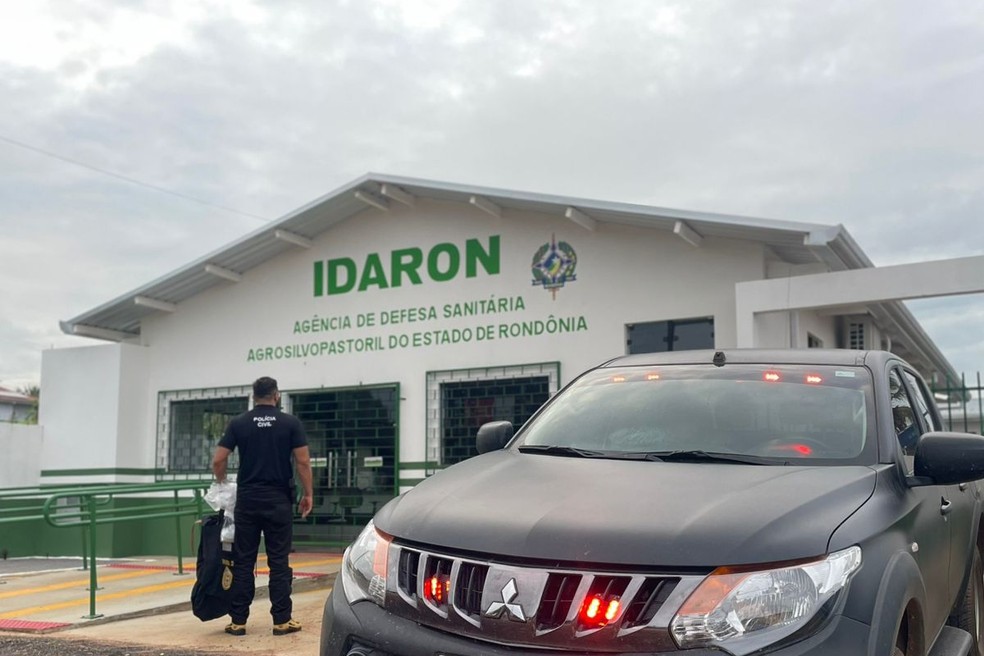 Sede da Idaron em Alta Floresta D'Oeste — Foto: Reprodução Polícia Civil