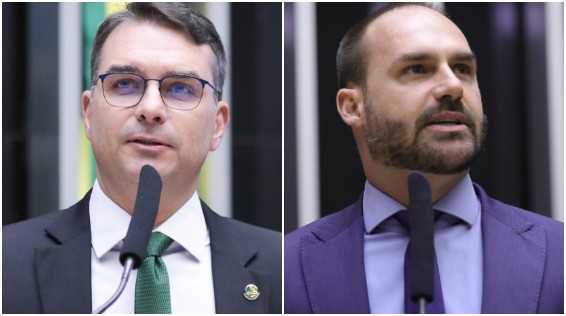 Filhos de Bolsonaro, Eduardo e Flávio criticam operação da PF: 'Não merecia passar por isso'