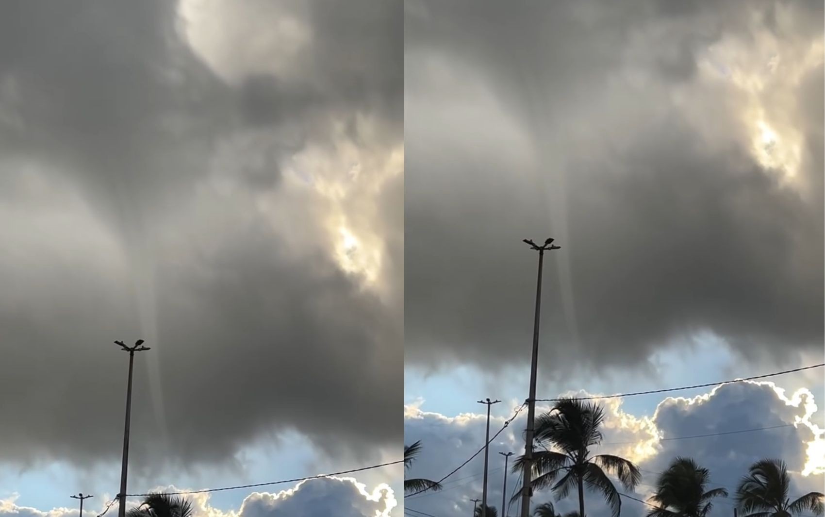 VÍDEO: nuvem funil é registrada em Aracaju e chama atenção