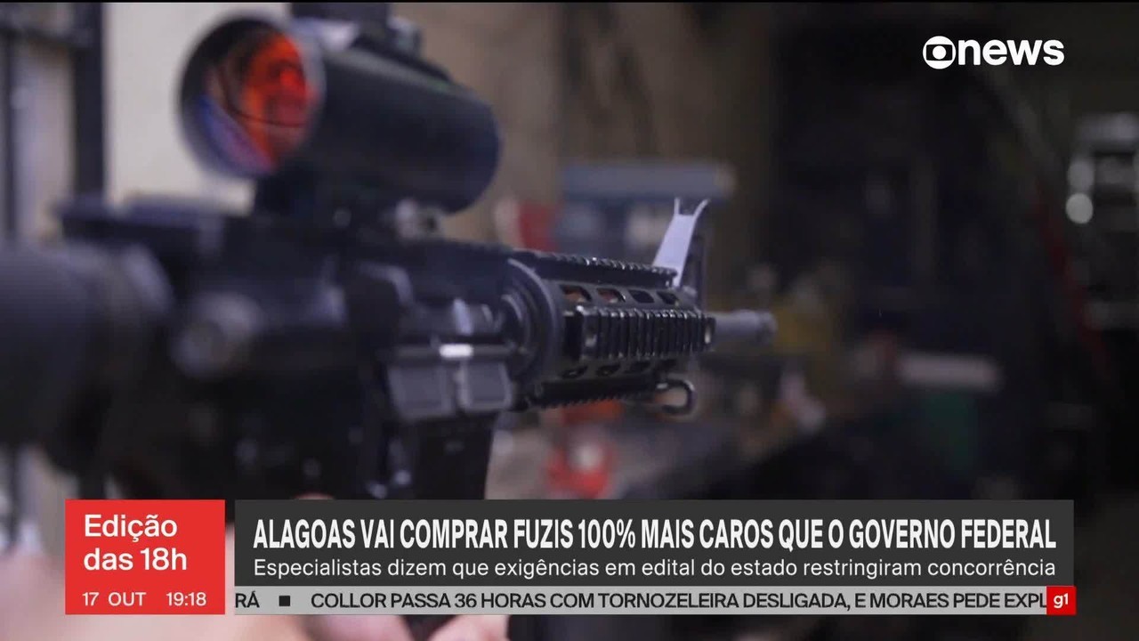 Governo de Alagoas compra fuzis pelo dobro do valor oferecido pelo governo federal