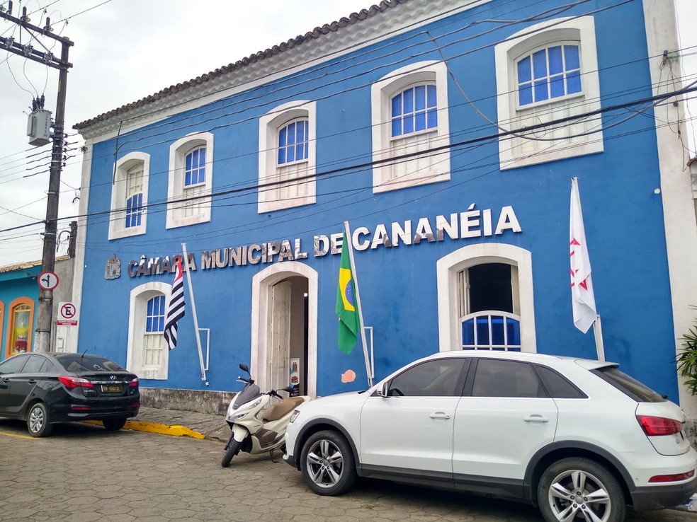 Câmara Municipal de Cananeia — Foto: Rinaldo Rori/g1