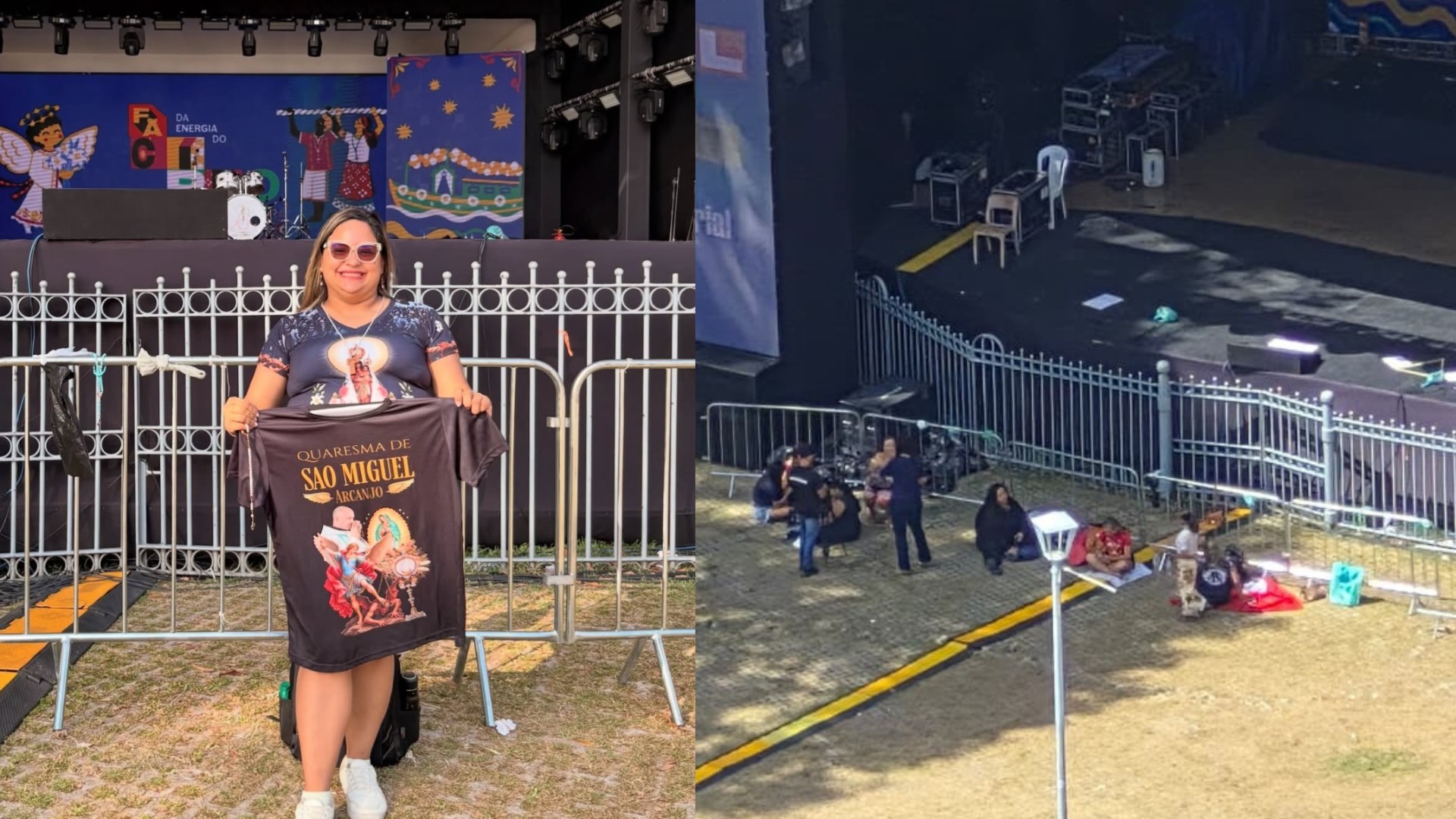 Frei Gilson em Belém: fãs se concentram na praça Santuário horas antes do show