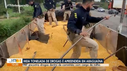 PRF apreende quase meia tonelada de cocaína dentro de caminhão na BR-153