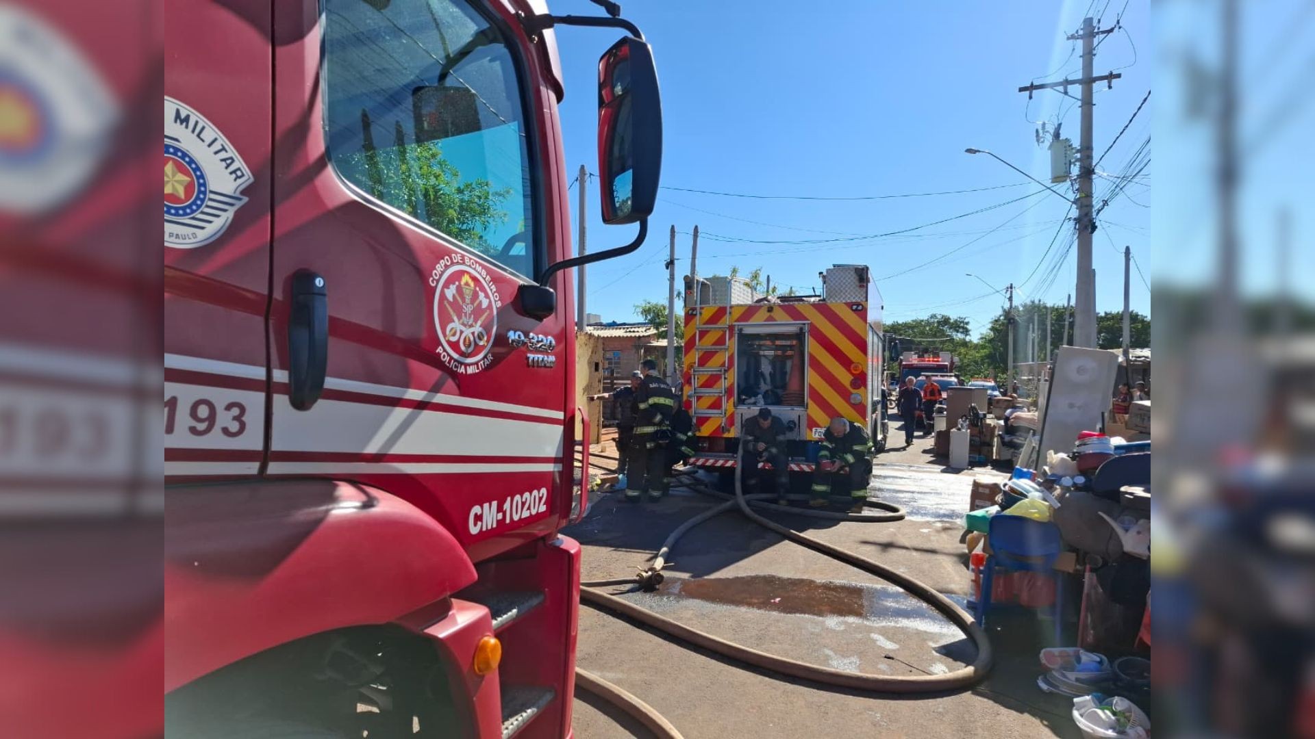 Incêndio destrói barracos no Parque Primavera em Bauru