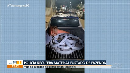 Polícia recupera material furtado de fazenda e procura por suspeitos foragidos