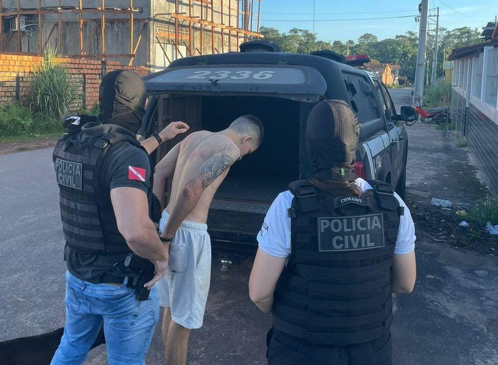 Polícia prende  investigado por roubo e organização criminosa em Barcarena. — Foto: Divulgação/PC