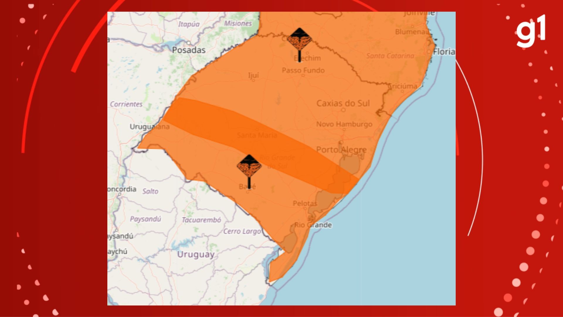 Tempestades no RS: previsão de chuvas intensas e ventos fortes nesta sexta-feira