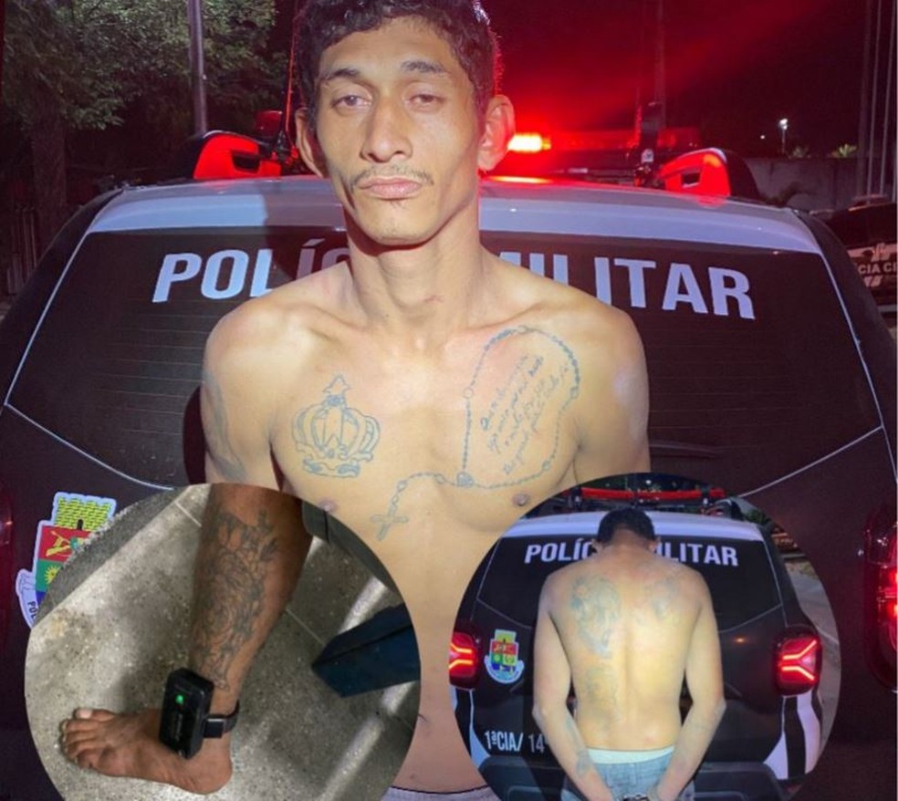 David Claudino da Silva, de 31 anos, foi preso em flagrante após invadir uma casa, espancar e estuprar uma mulher em Maracanaú. — Foto: Reprodução