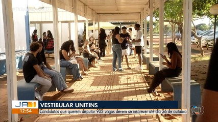 Inscrições para o vestibular da Unitins terminam em 26 de outubro