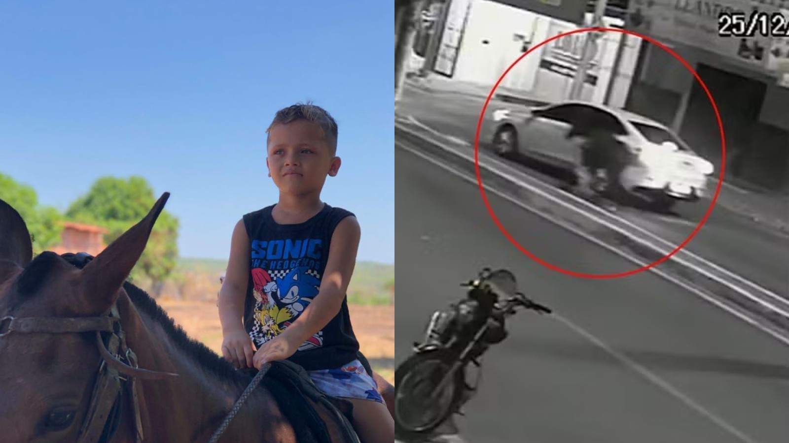 Carro conteve cavalo que arrastou menino após queda no PI: 'Deus enviou um anjo para salvar meu filho' diz mãe