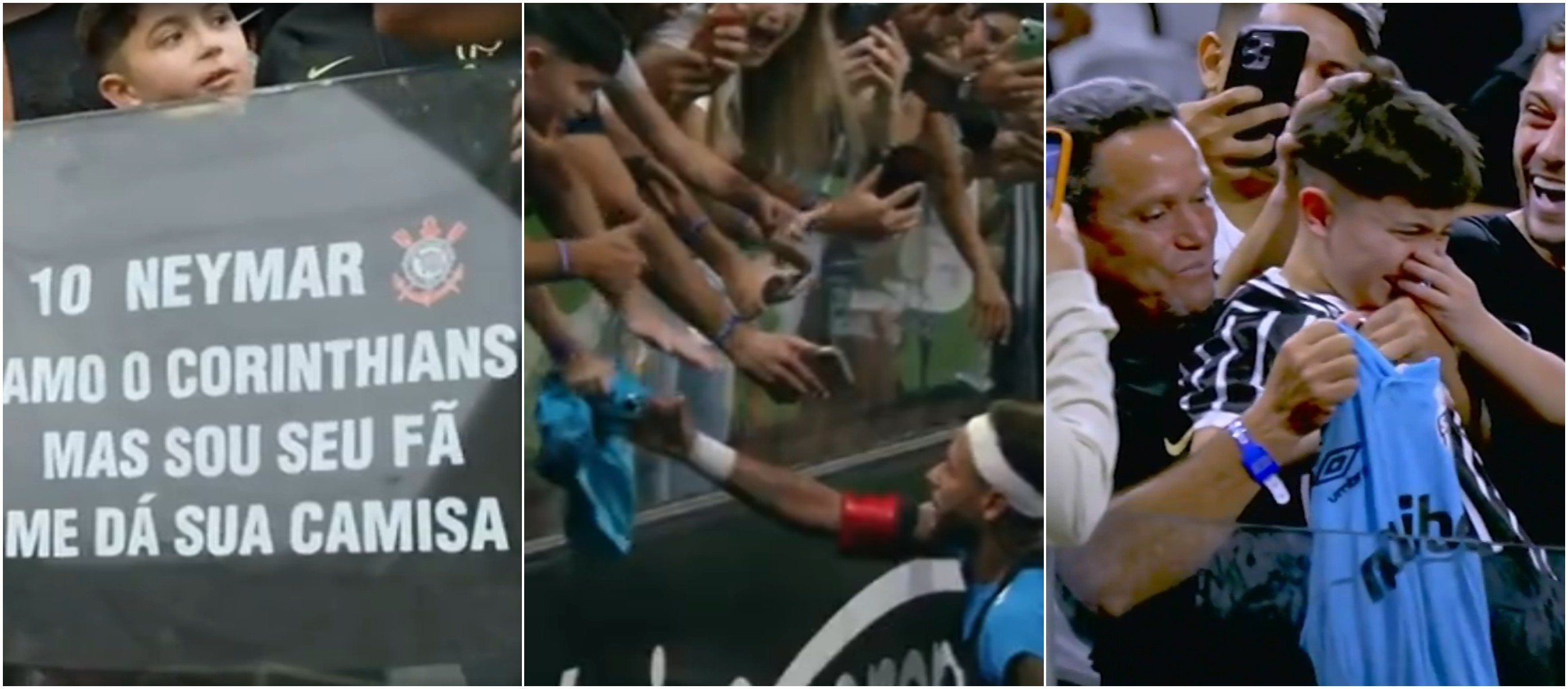 Torcedores do Corinthians hostilizam criança após entrega de camisa de Neymar