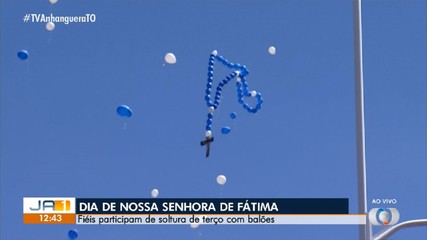 Fiéis celebram o Dia de Nossa Senhora de Fátima