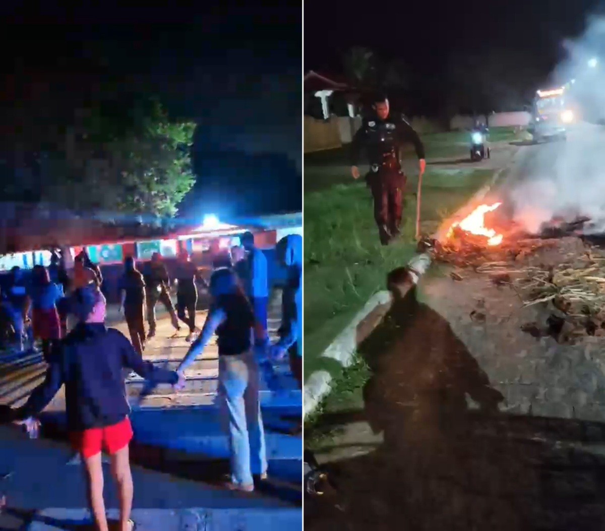 Moradores fazem protesto na BR-356 após morte de mulher em acidente em São João da Barra