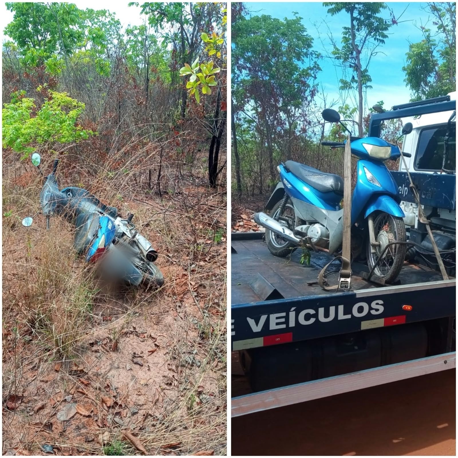 Moto furtada na ponte Marechal Hermes, em Pirapora, é encontrada em matagal de Buritizeiro