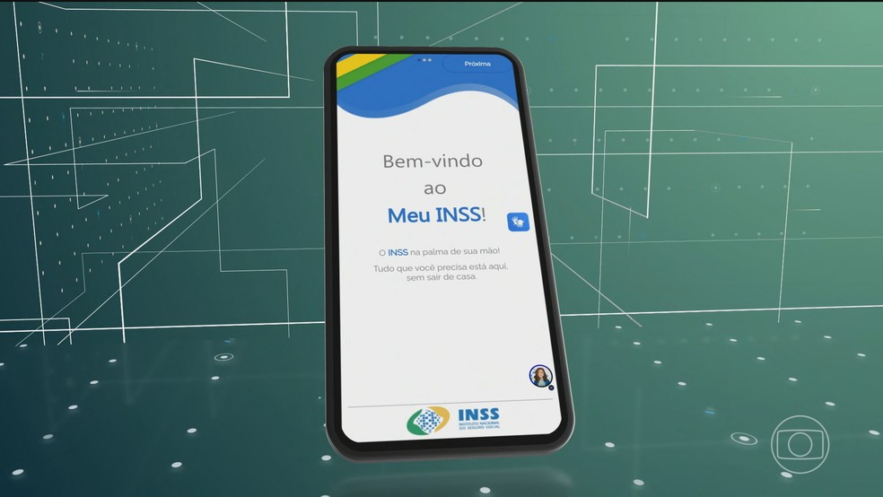 Aplicativo "Meu INSS"  Foto: Reproduo/TV Globo