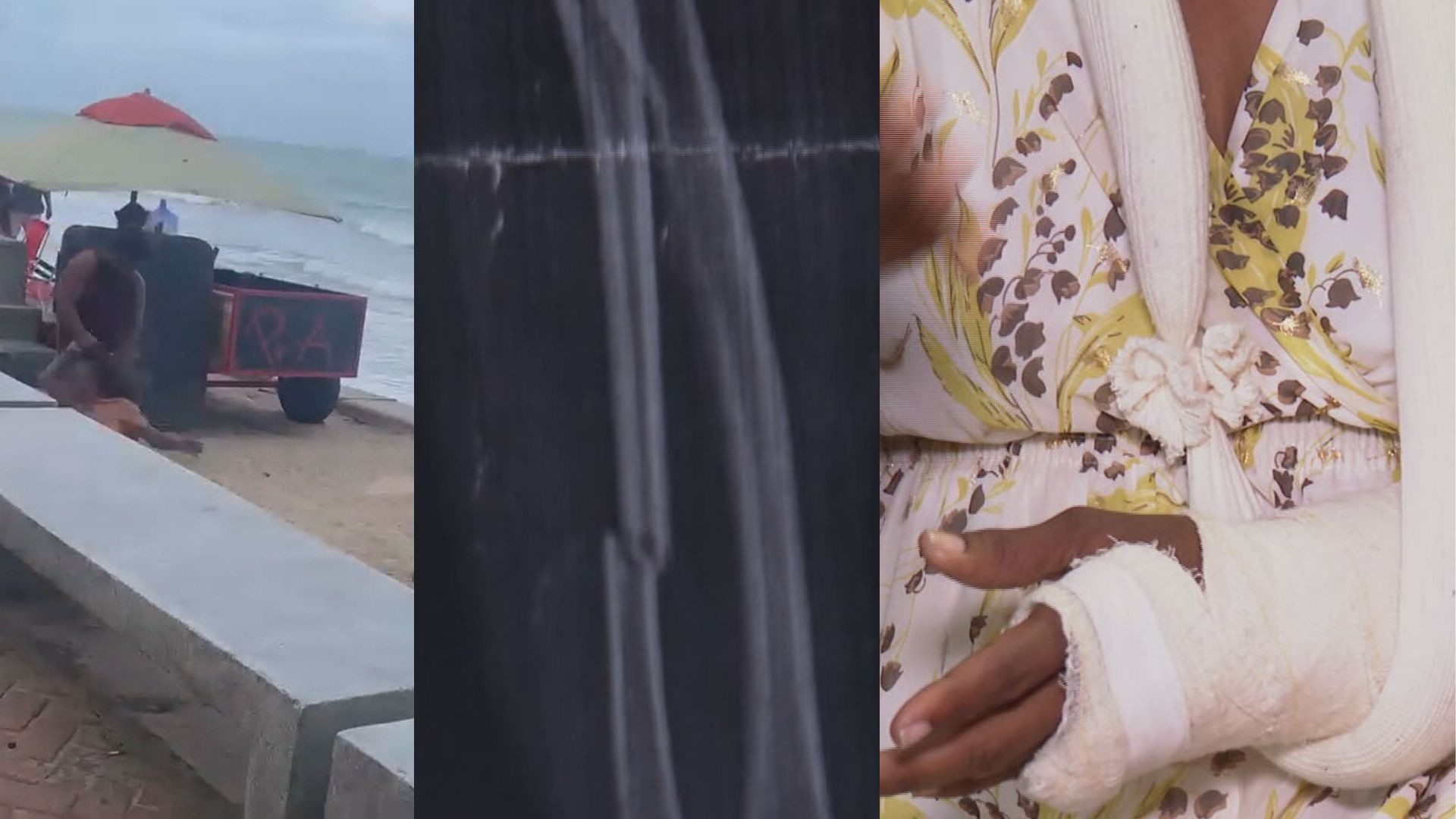Comerciante é espancada por vizinho de barraca na praia de Boa Viagem; VÍDEO