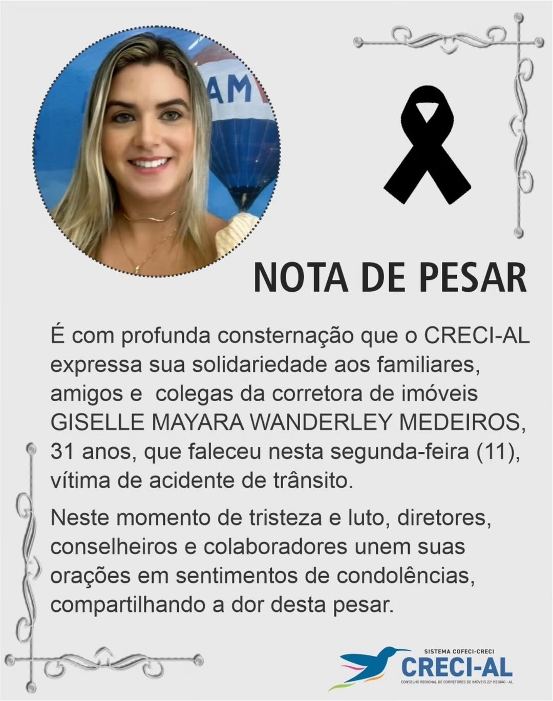 Corretora de imóveis morre após bater moto em poste na Serraria, em Maceió 