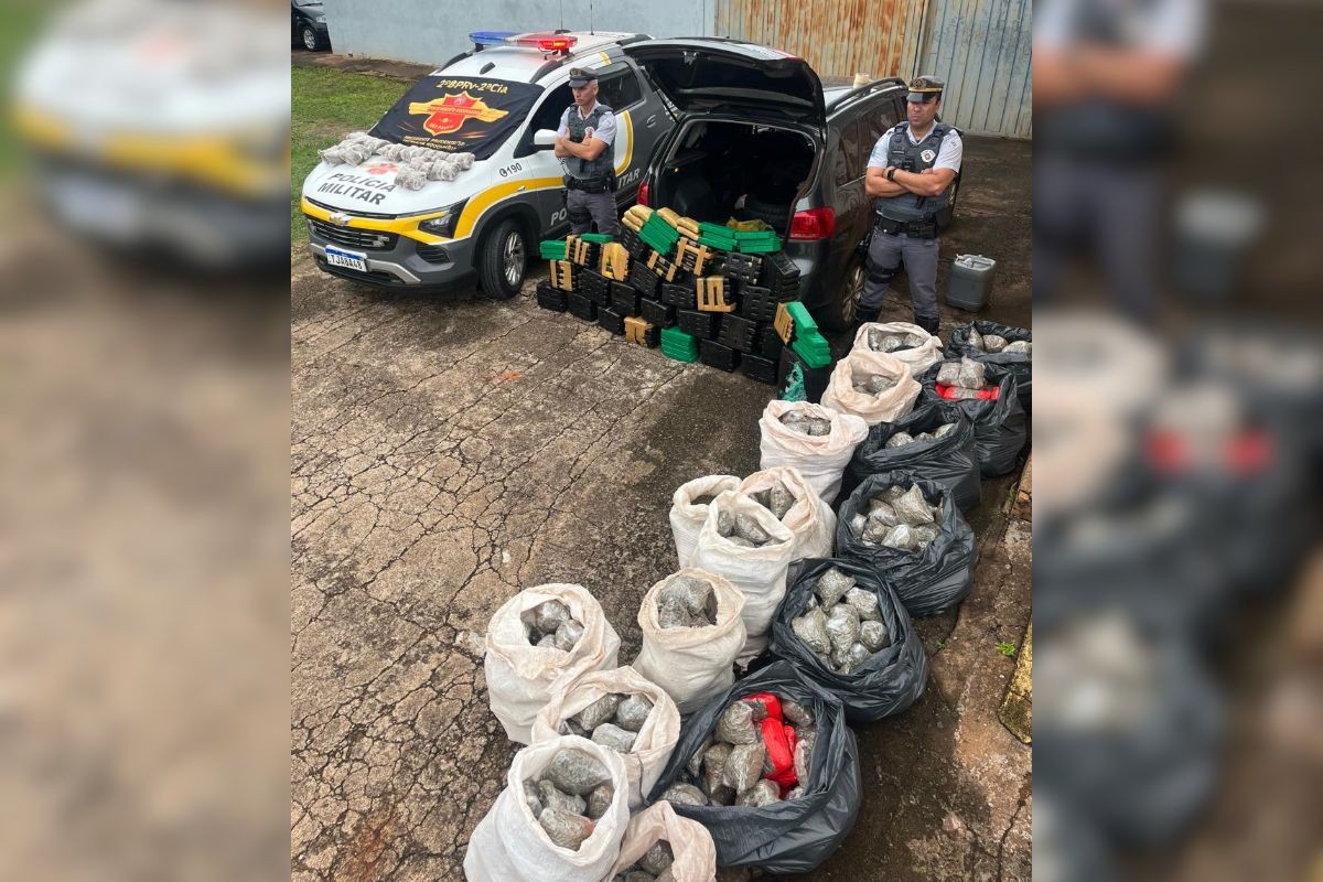 Polícia apreende quase meia tonelada de drogas na região de Presidente Prudente; motorista foi preso