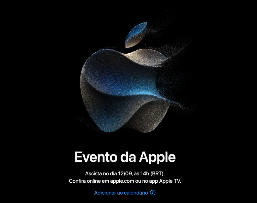 Apple anuncia evento para 12 de setembro, quando deverá anunciar novos iPhones — Foto: Reprodução/Apple