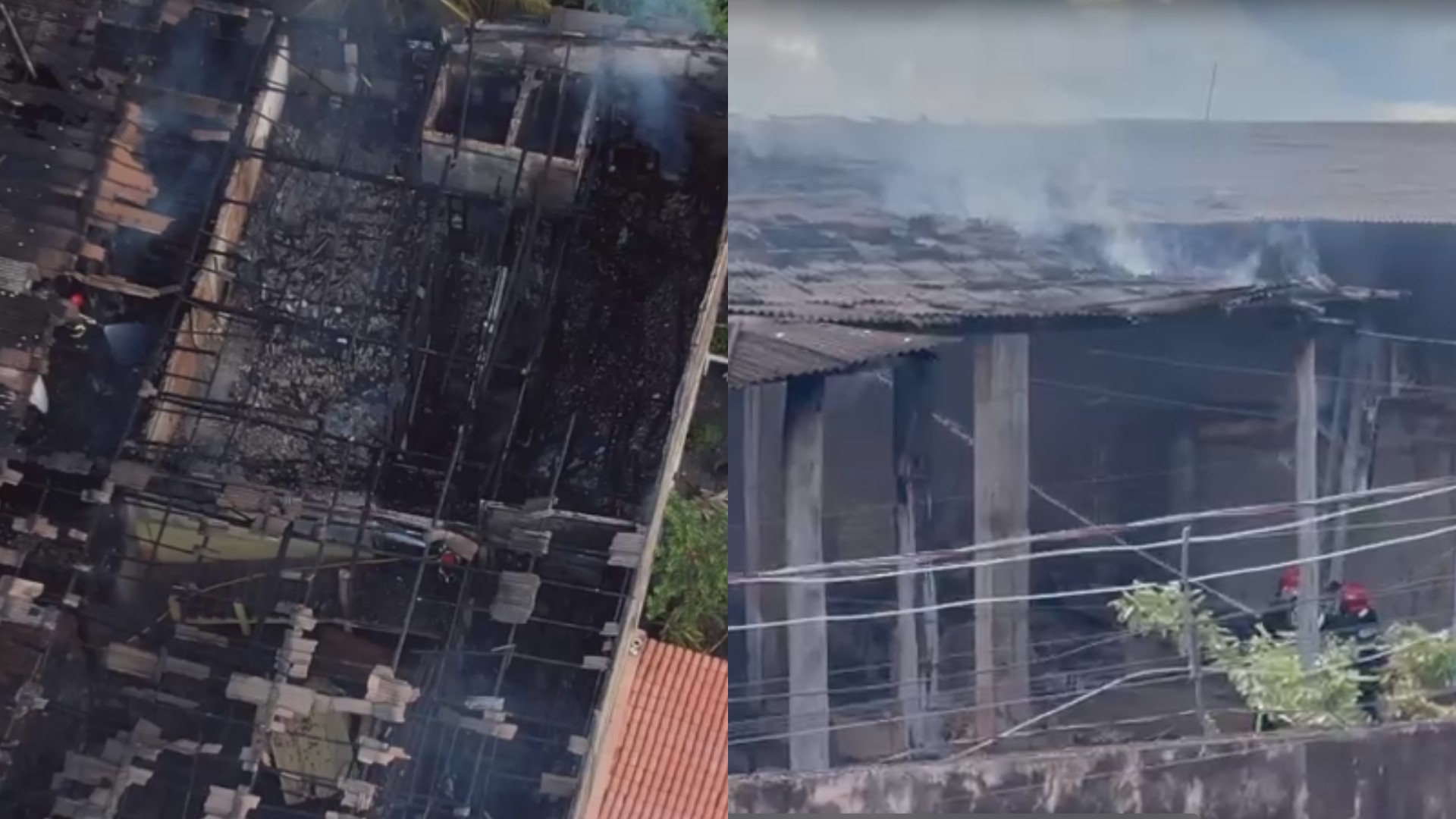 Incêndio destrói vila com nove casas em Altamira; famílias perderam tudo