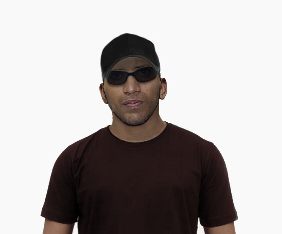 Simulação mostra possível aparência de Rogério Mendonça - fugitivo de Mossoró — Foto: Divulgação