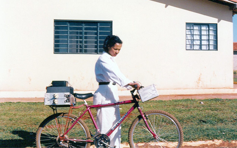 Creuza Saure, enfermeira do Hospital de Amor em Barretos, em 1964 no projeto de preveno do cncer  Foto: Arquivo pessoal Dra. Scylla Duarte Prata