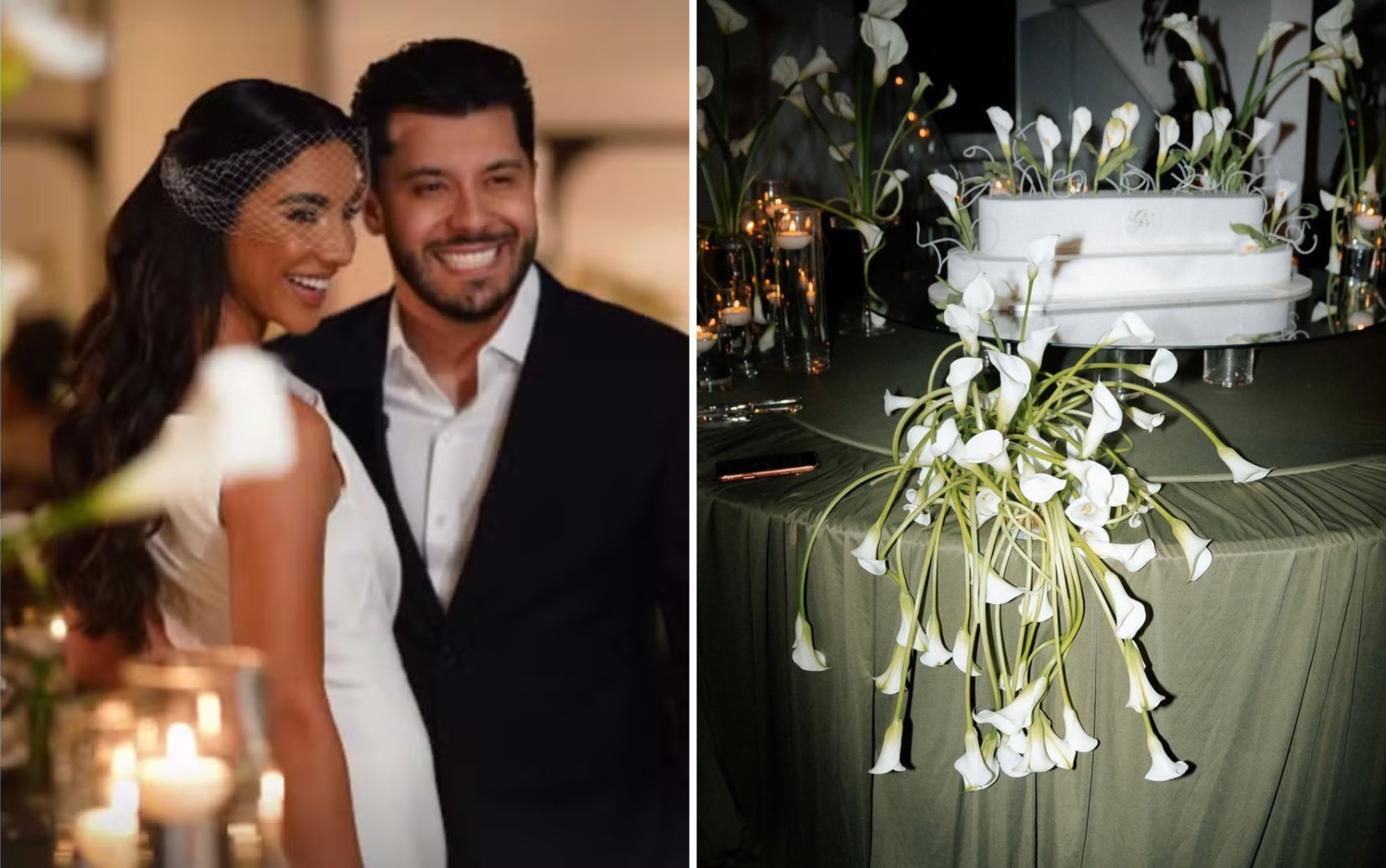 Decoração minimalista, bolo escultural e véu voilette: veja detalhes do noivado luxuoso de Murilo Huff e Gabriela Versiane em Goiânia
