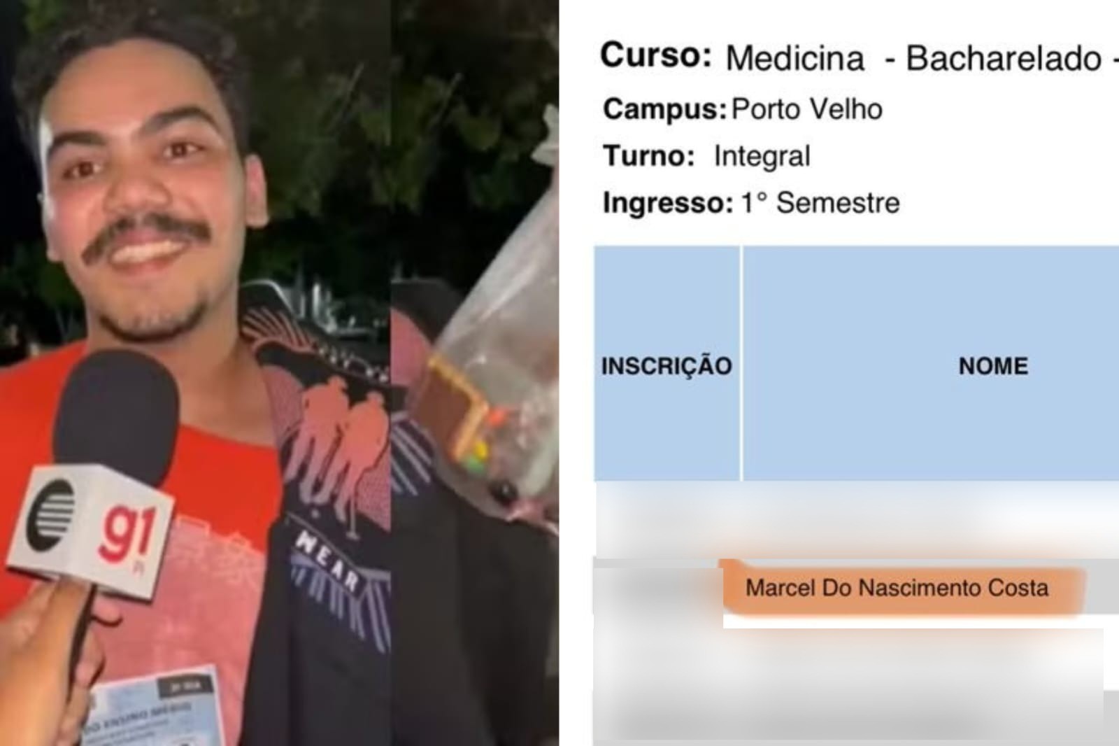 Aluno que levou mais de 6 lanches para prova do Enem é aprovado pela 2ª vez em medicina