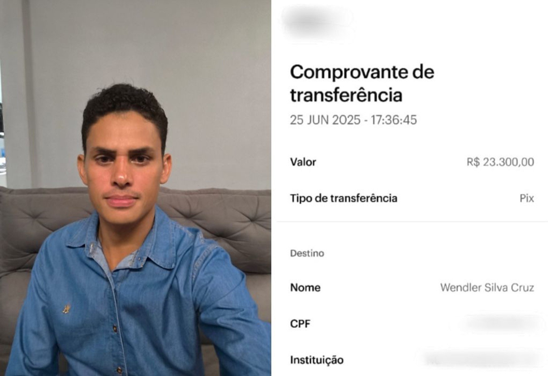 Homem recebe Pix de R$ 23 mil por engano e devolve valor: 'Fiquei pensando na pessoa que fez a transferência' 
