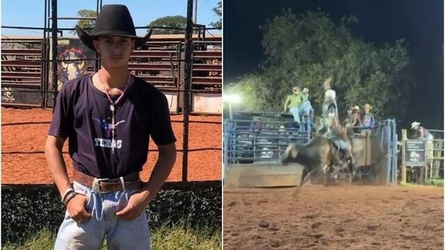 Peão de 18 anos morre após se ferir em rodeio de Goiás; vídeo mostra acidente