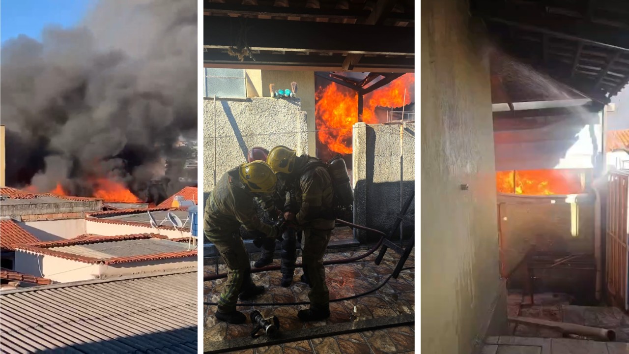 Explosão e incêndio mobilizam bombeiros na Grande BH