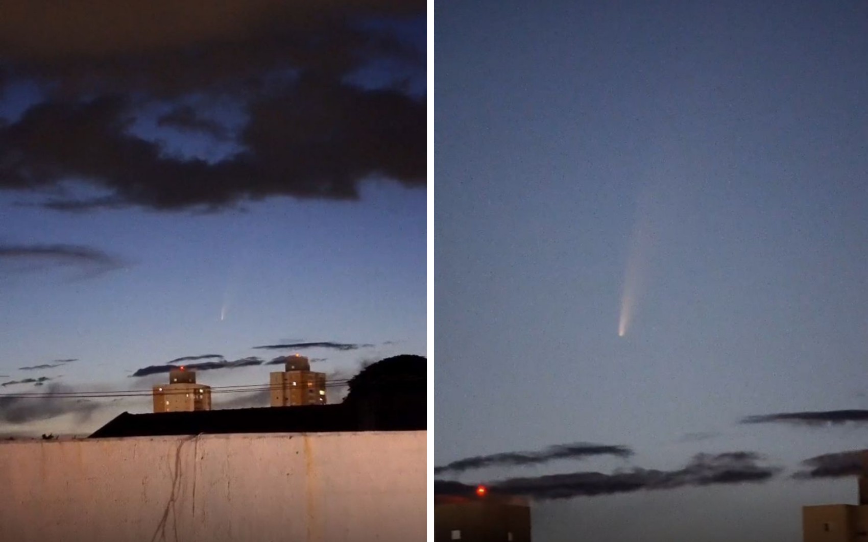 Cometa raro é filmado cruzando o céu de Goiânia; vídeo