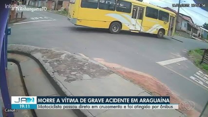 Motociclista atropelado por ônibus no interior do TO não resiste e morre no hospital