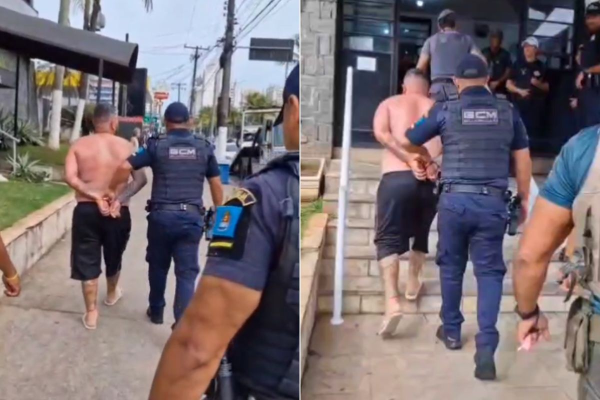 Turista é preso após agredir a namorada durante crise de ciúme em praia do litoral de SP; VÍDEO