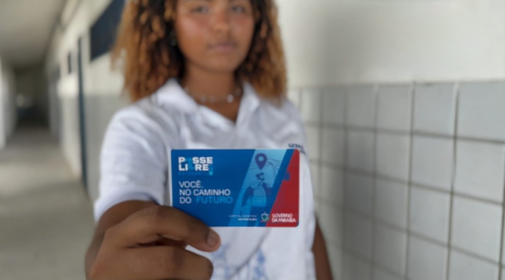 Cartão do Passe Livre Estudantil na Paraíba — Foto: SEE-PB