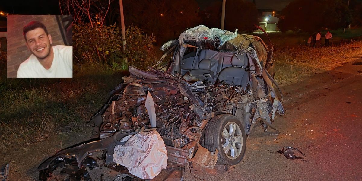 Motorista morre após bater na traseira de ônibus e carro ficar preso embaixo do veículo de passageiros