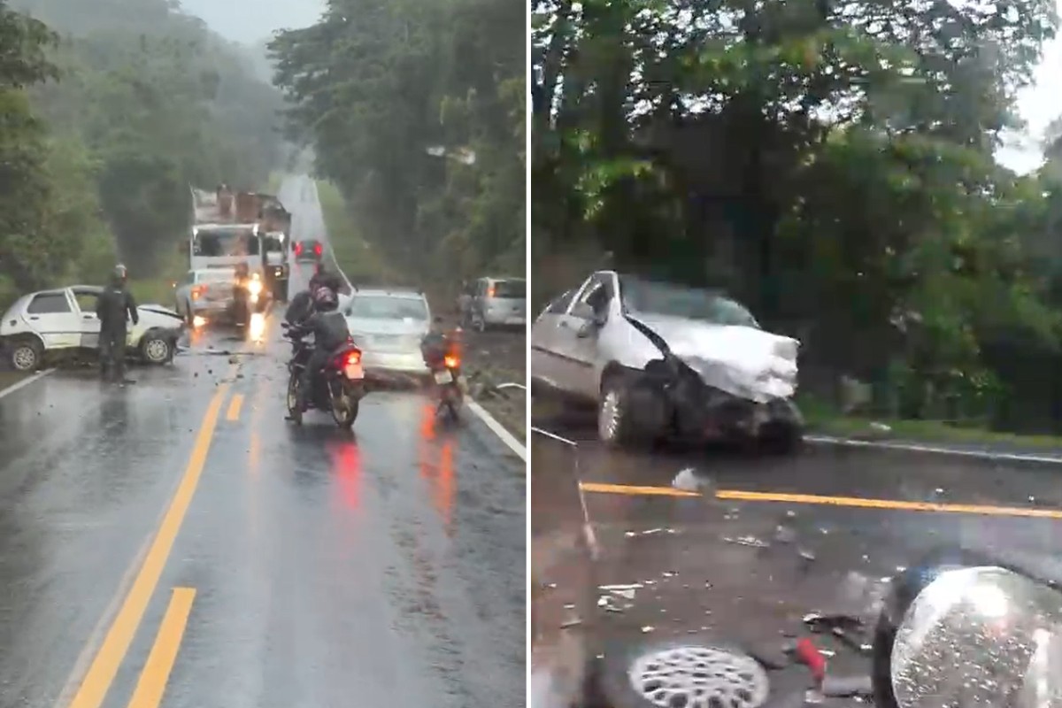 Motorista morre e seis pessoas ficam feridas em acidente envolvendo quatro carros