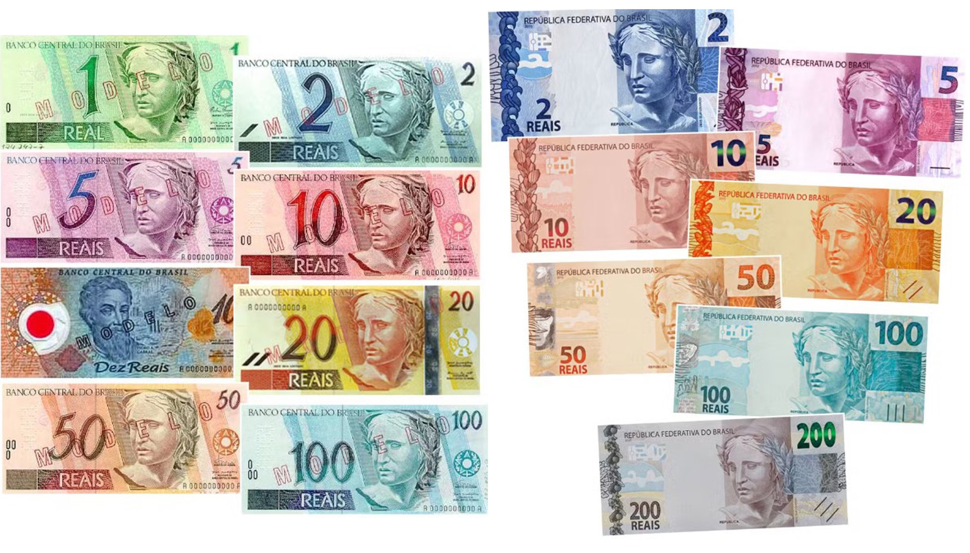 Primeiras notas de real: relembre as diferenças entre as cédulas da 1ª e da 2ª família da moeda brasileira