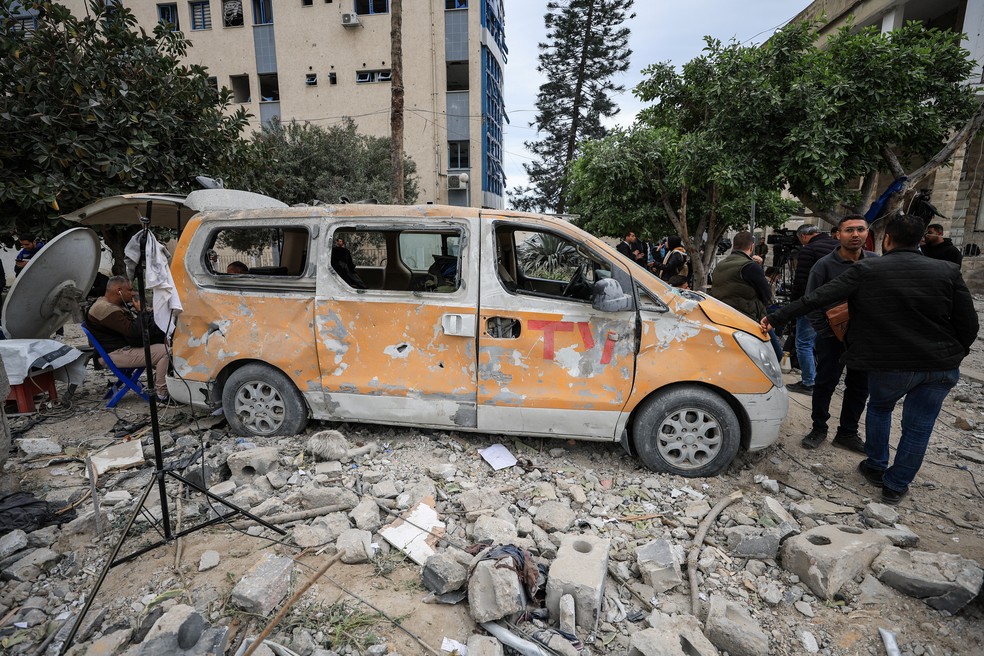 Ataque de Israel a hospital em gaza não deixou feridos — Foto: Reuters