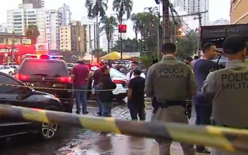Ex-policial federal foi morto a tiros — Foto: Reprodução/TV Anhanguera