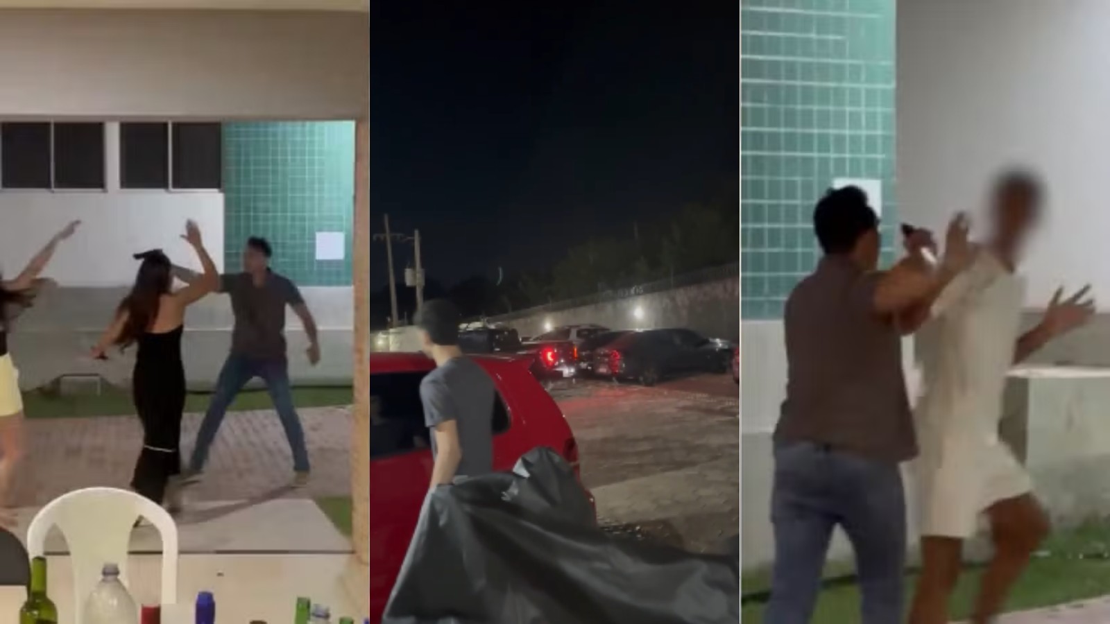 Vídeo mostra moradores atacando carro de homem que apontou arma para jovens em Teresina; polícia investiga