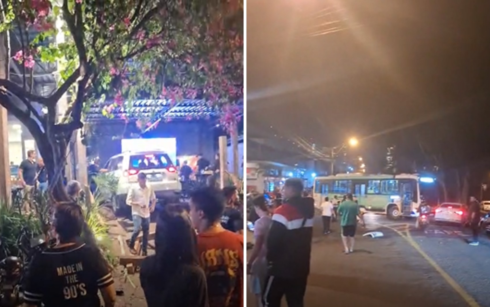 Motorista perde controle da direção após bater em ônibus e invade bar em Ribeirão Preto, SP