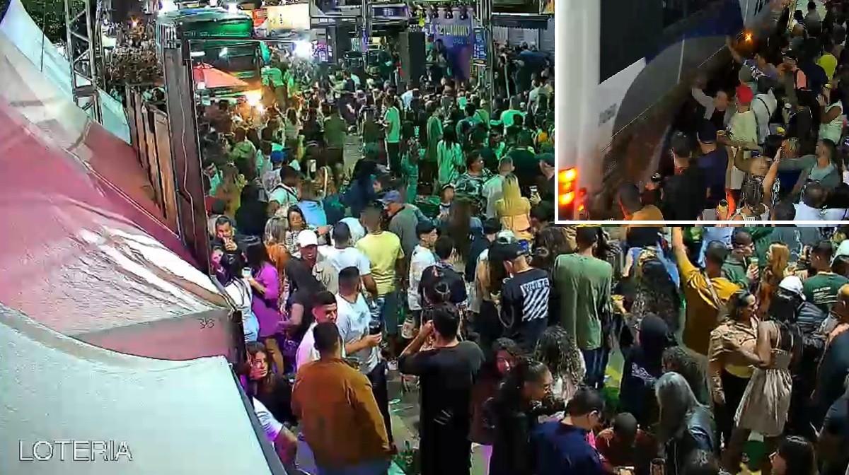 Ônibus perde freio e avança sobre multidão em festa de rua em Natividade; VÍDEO