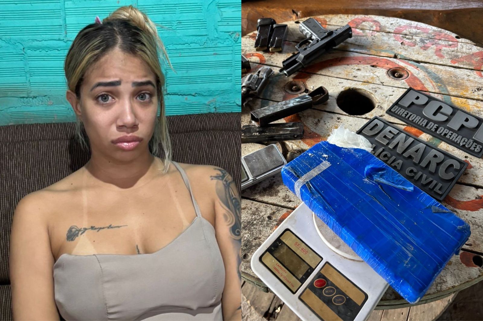 Influenciadora Letícia Ellen e suspeito de homicídio são presos por tráfico de drogas em sítio