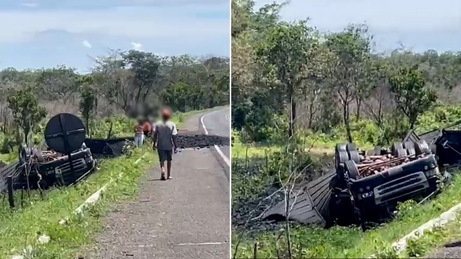 Motorista morre preso às ferragens após caminhão tombar no Sul do Piauí
