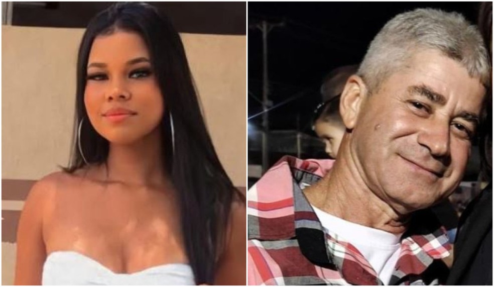 Tauany da Silva Santos, de 24 anos, e de Amizael Almeida de Oliveira, o Cascata, de 56, morreram em acidente em Montes Claros — Foto: Reprodução/Facebook