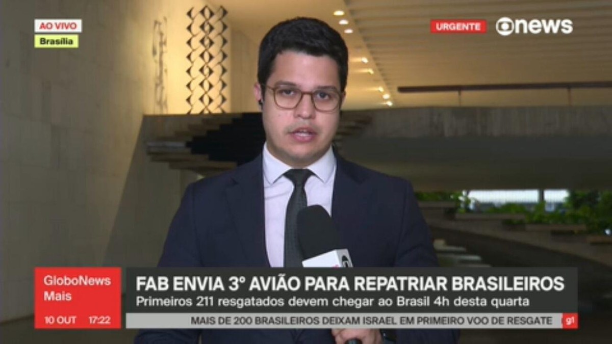 Avião com brasileiros voltando de Israel chegará às 4h a Brasília