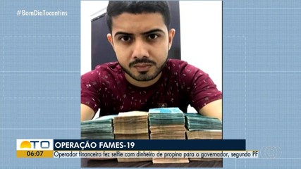 Suspeito de operar propina para governador do TO exibiu dinheiro em foto, diz PF
